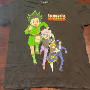 Hot Topic Black and Green Anime Graphic Tees